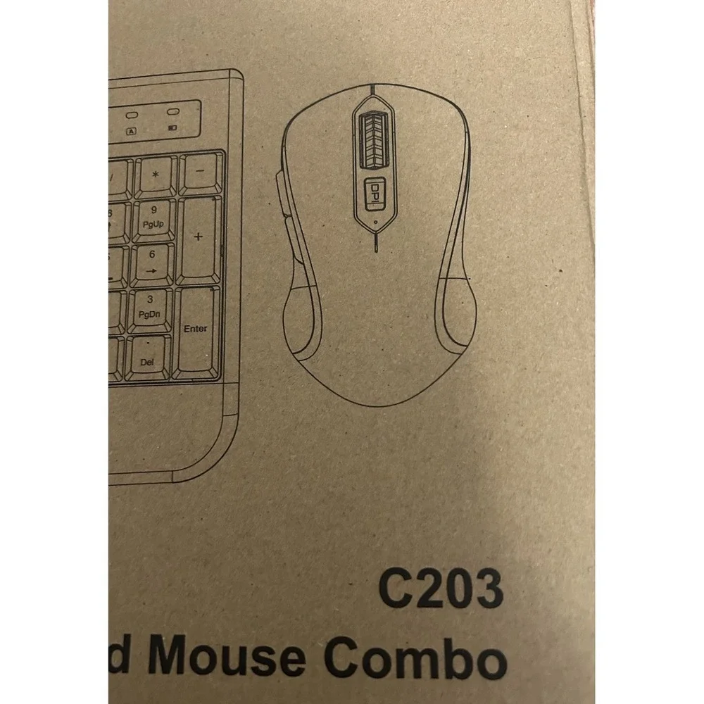 QUASIO Wireless Keyboard and Mouse Combo Full-Sized 2.4GH Comfortable for PC/Mac